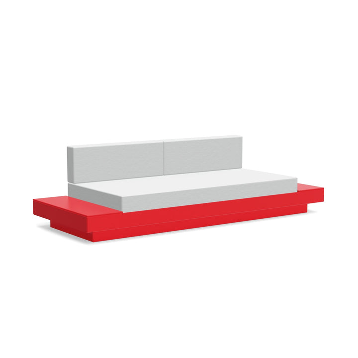Platform One Sofa With Tables - Loll Designs - Outdoor Furniture - Apple Red - Silver - HORNE