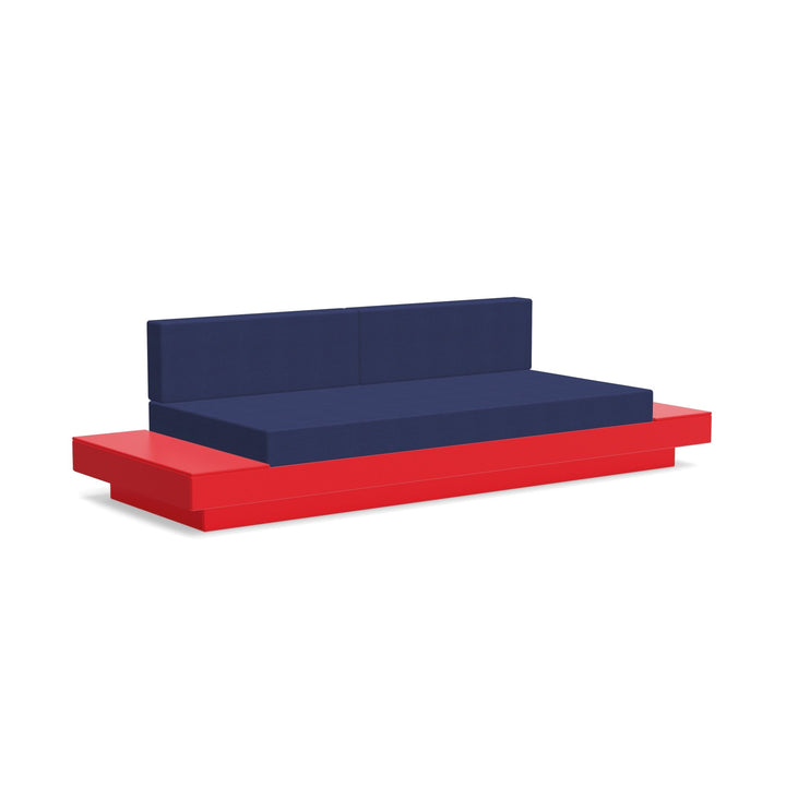 Platform One Sofa With Tables - Loll Designs - Outdoor Furniture - Apple Red - Navy - HORNE