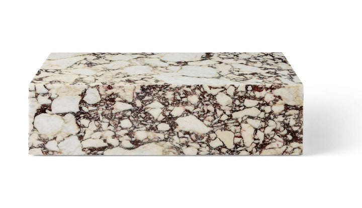 Plinth - Audo Copenhagen - Tables + Desks - Low - Calacatta Viola Marble - HORNE