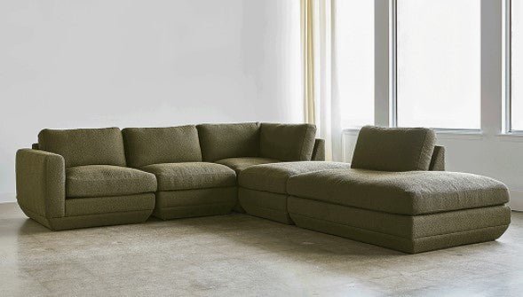 Podium Lounge Sectional: 5 - Seater - Gus* Modern - Sofas - Copenhagen Terra - Right Facing - HORNE