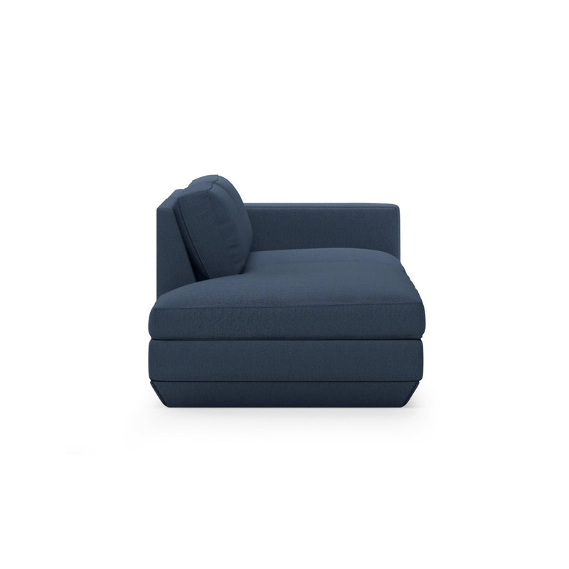 Podium Lounge Sofa: 2 - Seater - Gus* Modern - Sofas - Bayview Silver - Left Facing - HORNE
