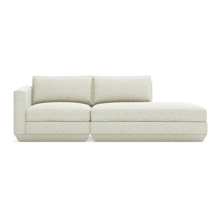 Podium Lounge Sofa: 2 - Seater - Gus* Modern - Sofas - Copenhagen Fossil - Right Facing - HORNE