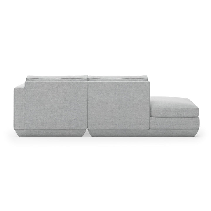 Podium Lounge Sofa: 2 - Seater - Gus* Modern - Sofas - Hanson Navy - Left Facing - HORNE