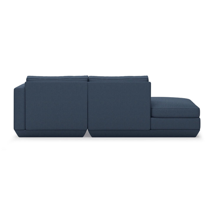 Podium Lounge Sofa: 2 - Seater - Gus* Modern - Sofas - Hanson Navy - Left Facing - HORNE