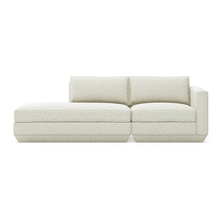 Podium Lounge Sofa: 2 - Seater - Gus* Modern - Sofas - Copenhagen Fossil - Left Facing - HORNE