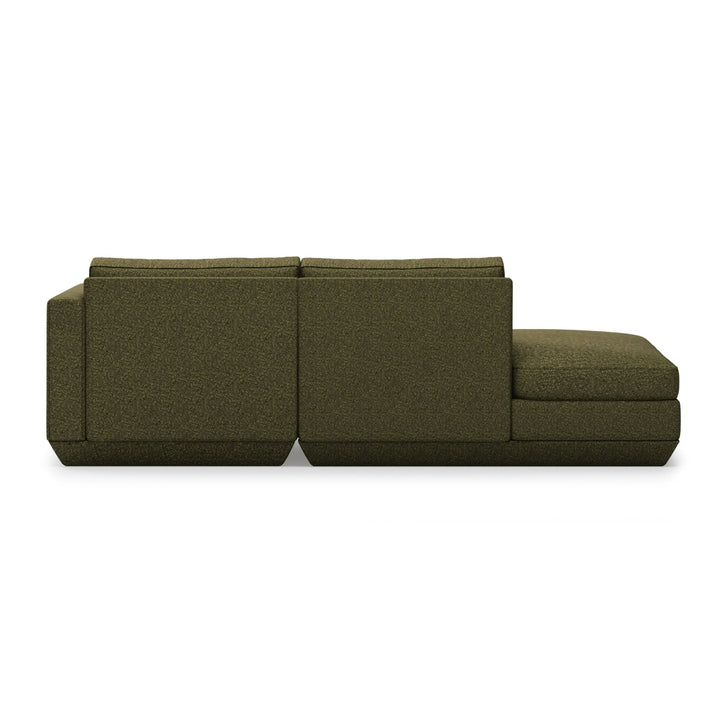 Podium Lounge Sofa: 2 - Seater - Gus* Modern - Sofas - Hanson Navy - Left Facing - HORNE