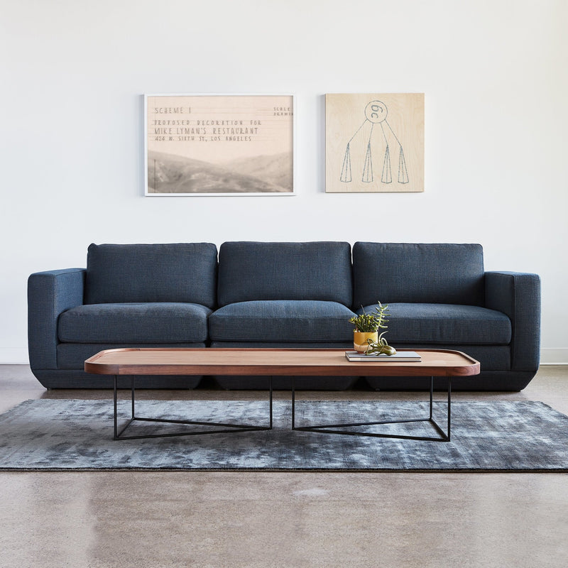 Podium Sofa: 3 - Seater - Gus* Modern - Sofas - Bayview Silver - HORNE