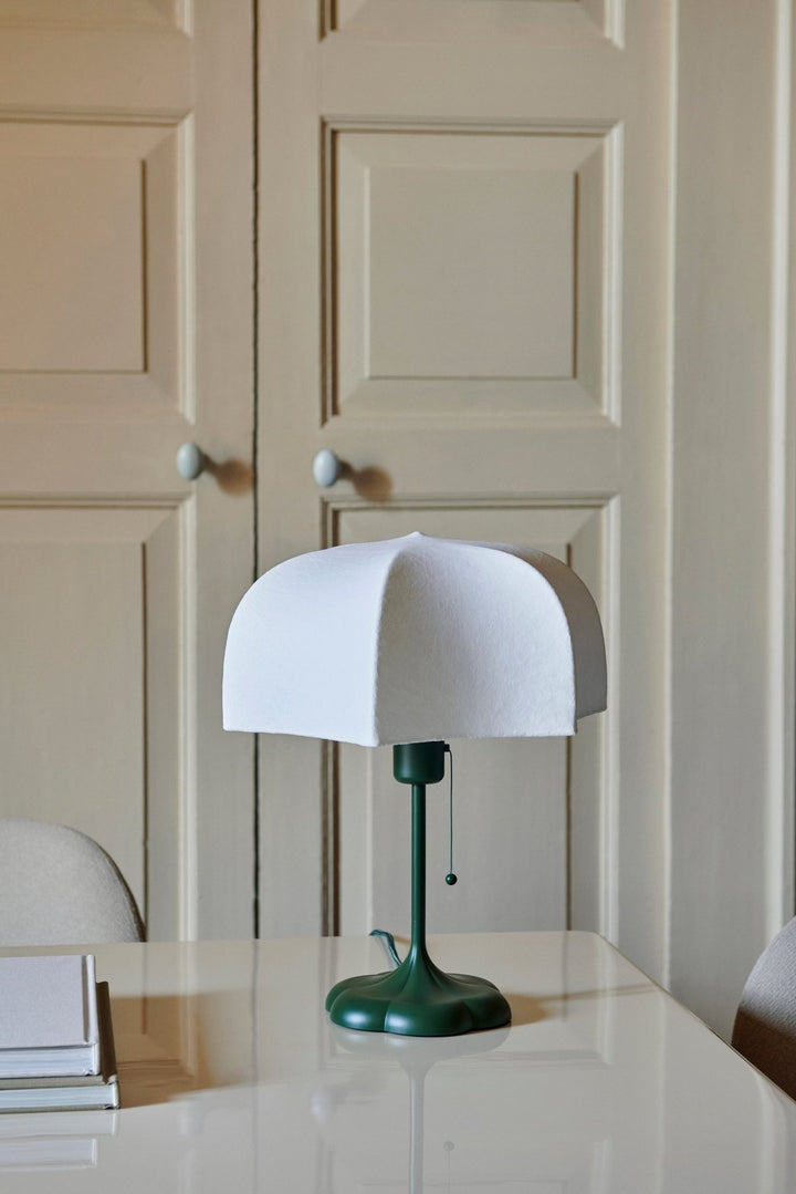 Poem Table Lamp - Ferm Living - Tables + Desks - White/ Grass Green - HORNE