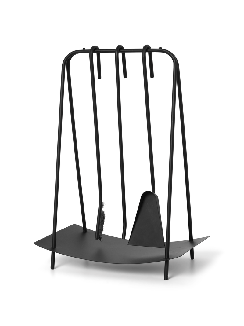 Port Fireplace Tools - Ferm Living - Fire Pits + Grills - Black - HORNE