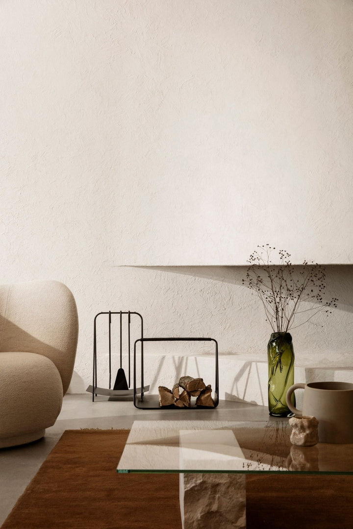 Port Wood Basket - Ferm Living - Fireplace - Brass - HORNE