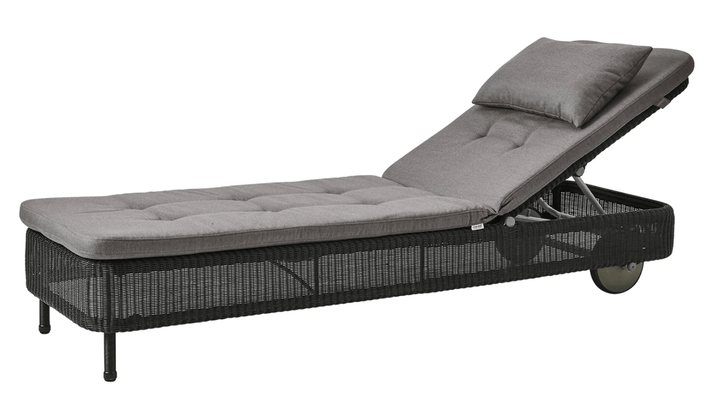 Presley Sunbed - Cane Line - Outdoor Furniture - Black - Taupe Natté - HORNE