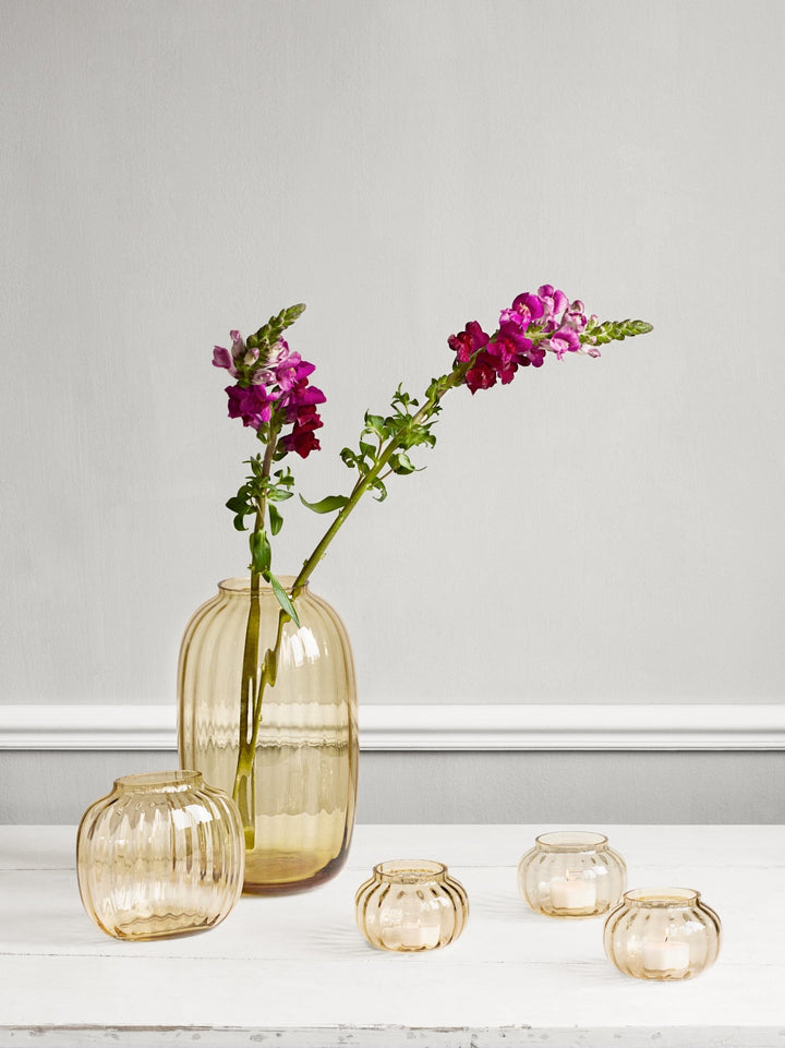 Primula Oval Vase - Amber - Holmegaard - Vases - HORNE