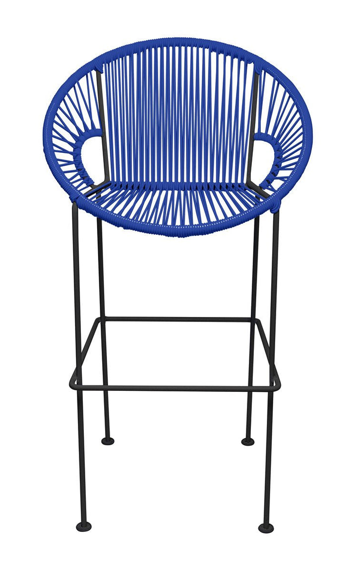 Puerto Stool - Black Frame - Set of 2 - Innit Designs - Outdoor Furniture - Deep Blue - Bar Height - HORNE