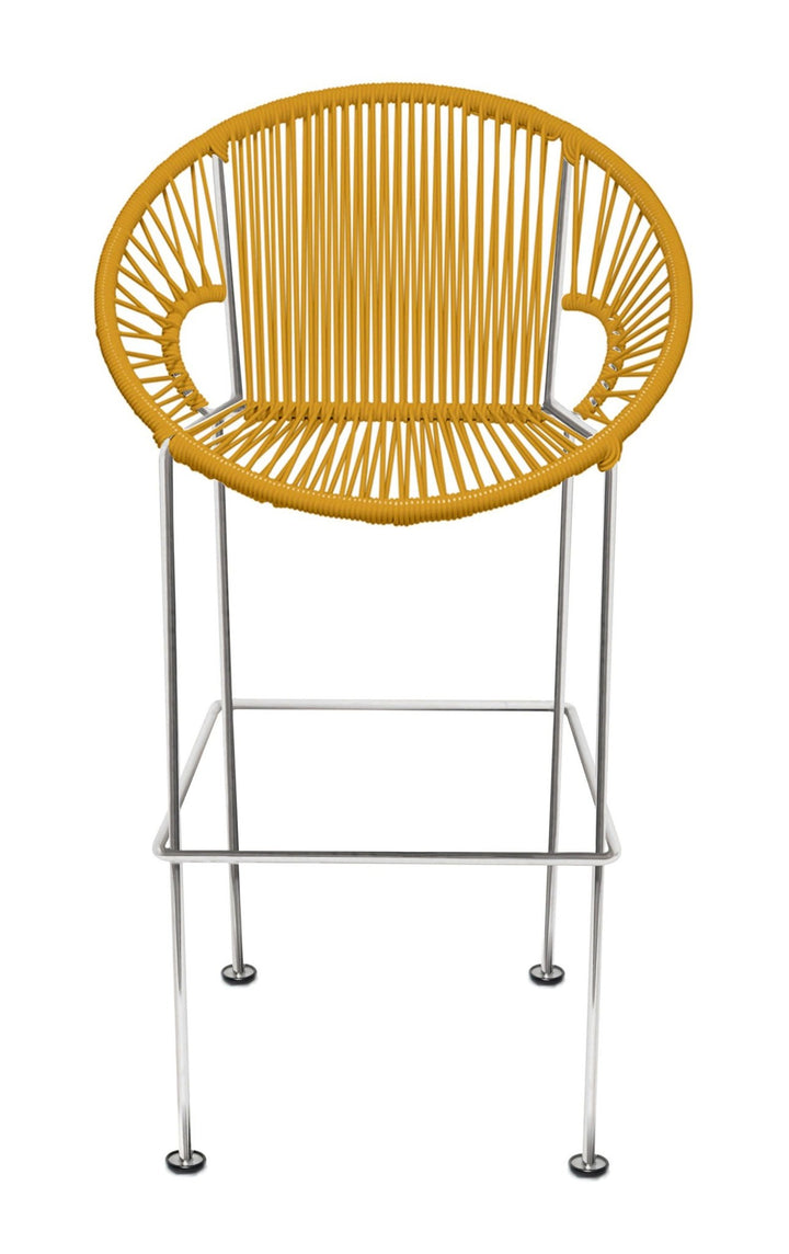 Puerto Stool - Chrome Frame - Set of 2 - Innit Designs - Stools + Benches + Ottomans - Caramel - Bar Height - HORNE