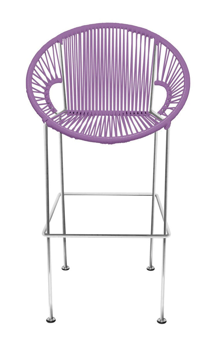 Puerto Stool - Chrome Frame - Set of 2 - Innit Designs - Stools + Benches + Ottomans - Orchid - Bar Height - HORNE