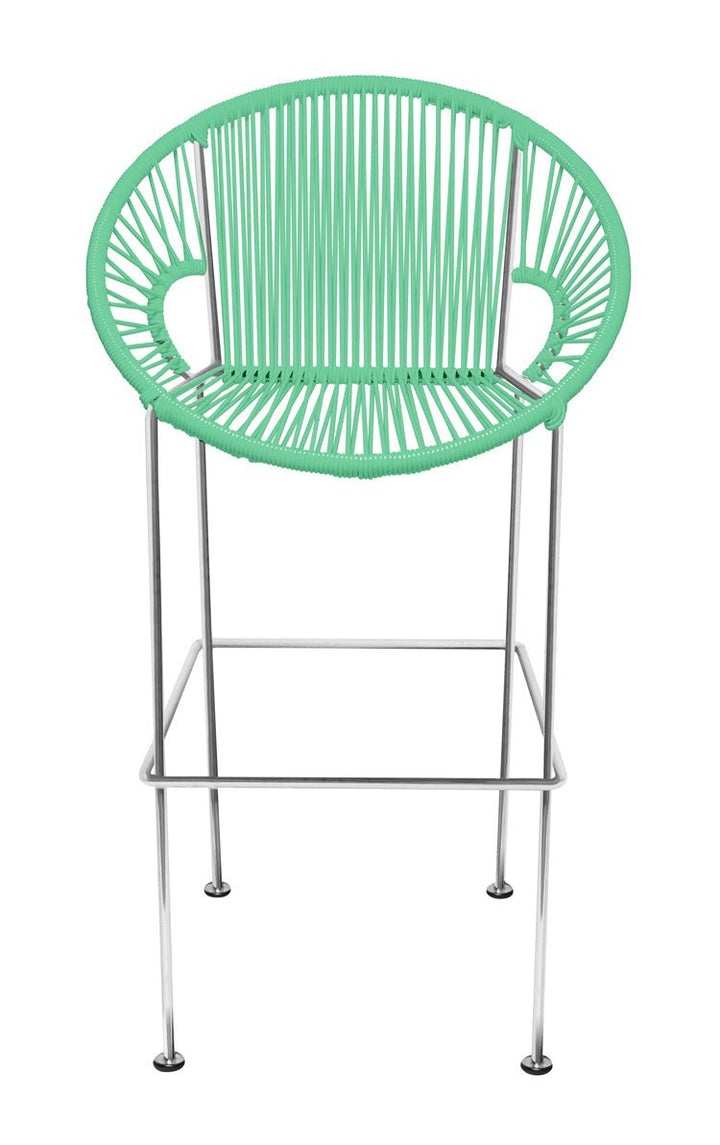 Puerto Stool - Chrome Frame - Set of 2 - Innit Designs - Stools + Benches + Ottomans - Mint - Bar Height - HORNE