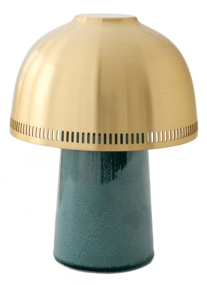 Raku SH8 Portable Lamp - &Tradition - Table + Task - Blue Green & Brass - HORNE