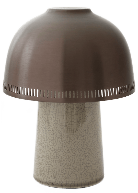 Raku SH8 Portable Lamp - &Tradition - Table + Task - Beige Grey & Bronzed - HORNE