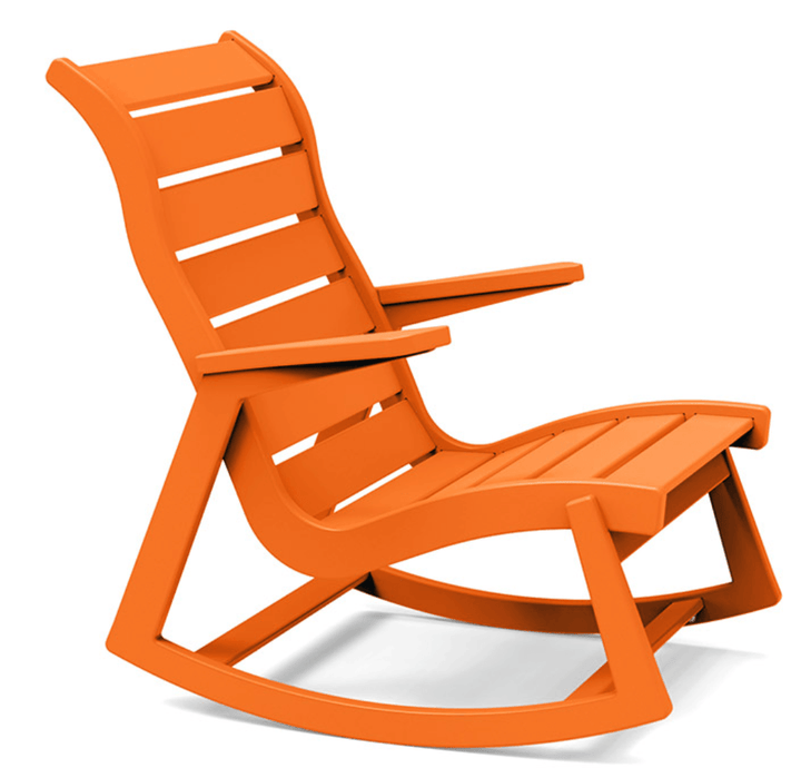 Rapson High Back Rocker Chair - Loll Designs - Outdoor Furniture - Sunset Orange - HORNE