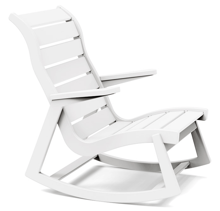 Rapson High Back Rocker Chair - Loll Designs - Outdoor Furniture - Cloud White - HORNE