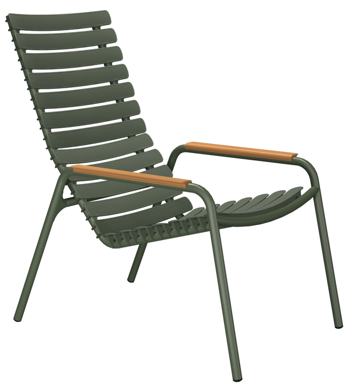 ReCLIPS Outdoor Lounge Chair - HOUE - Outdoor Furniture - Olive Green - Bamboo - HORNE