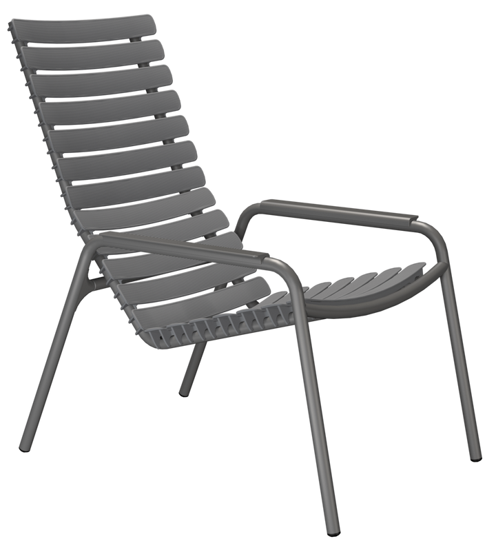 ReCLIPS Outdoor Lounge Chair - HOUE - Outdoor Furniture - Dark Grey - Aluminum - HORNE