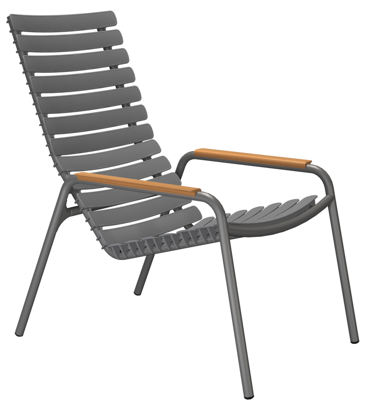 ReCLIPS Outdoor Lounge Chair - HOUE - Outdoor Furniture - Dark Grey - Bamboo - HORNE