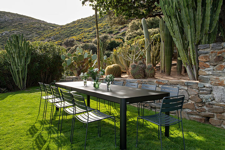 Ribambelle XL Table with 3 Extensions - 59"/118" x 39" - Fermob - Outdoor Furniture - Lapilli Grey - HORNE