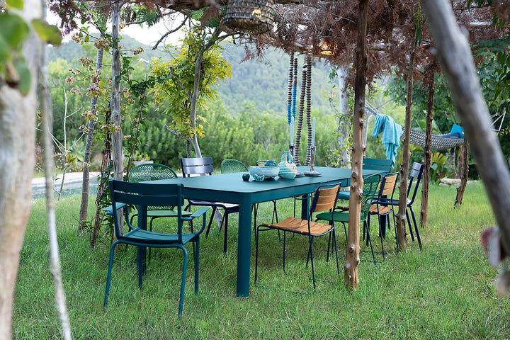 Ribambelle XL Table with 3 Extensions - 59"/118" x 39" - Fermob - Outdoor Furniture - Lapilli Grey - HORNE