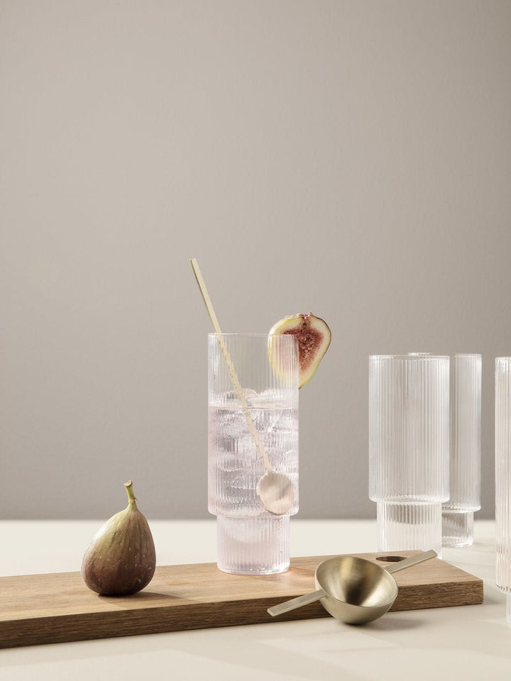 Ripple Long Drink Glasses (set of 4) - Ferm Living  Glassware - HORNE