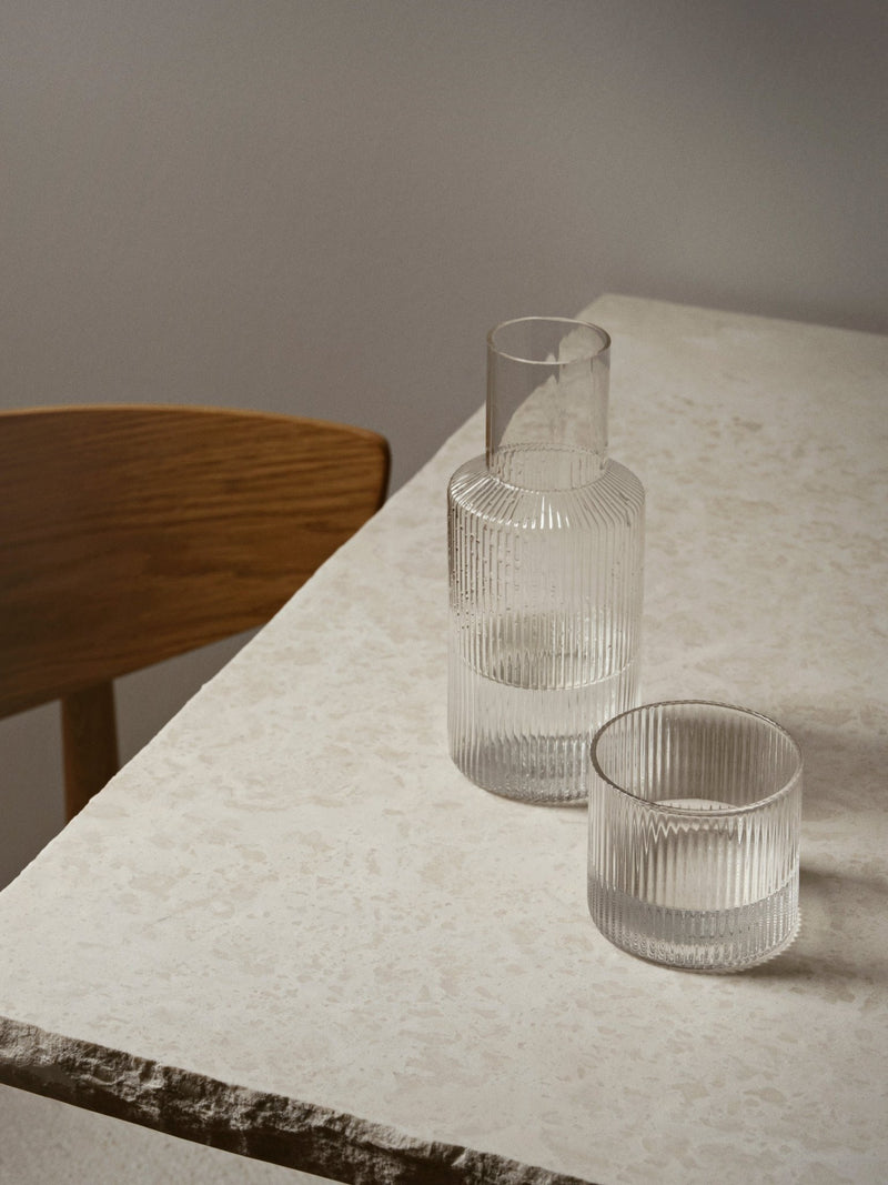 Ripple Low Glasses - Set of 4 - Ferm Living Glassware - Clear - HORNE