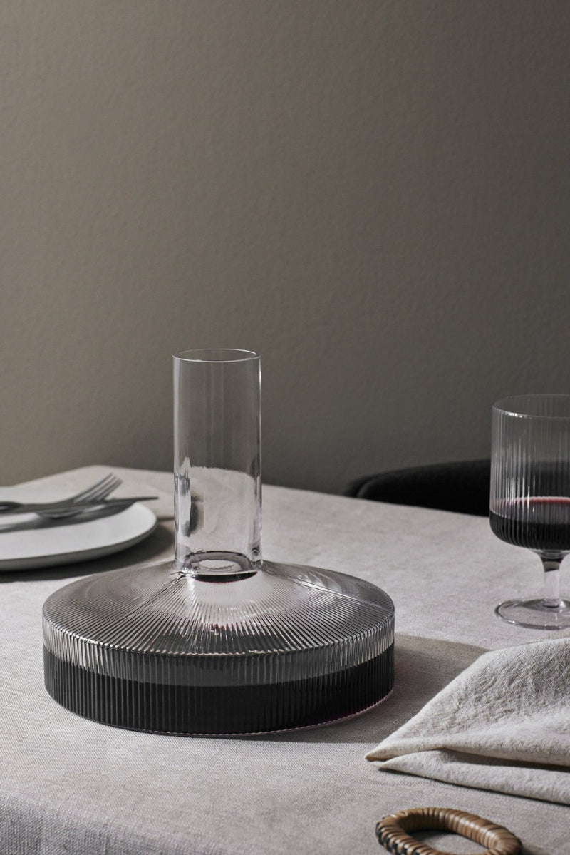 Ripple Wine Carafe - Ferm Living - Carafes + Pitchers - Clear - HORNE