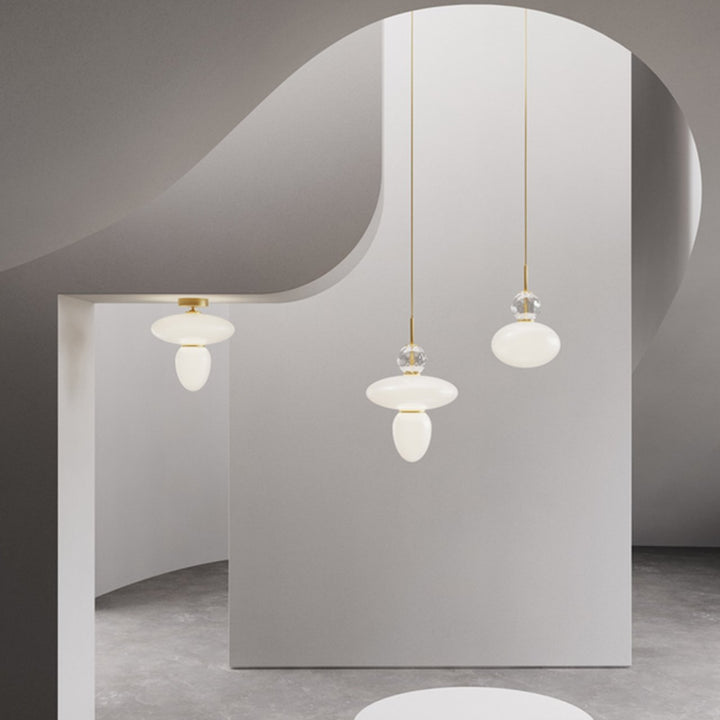 Rizzatto 42 - Nuura - Pendants - Satin Silver/Opal - HORNE