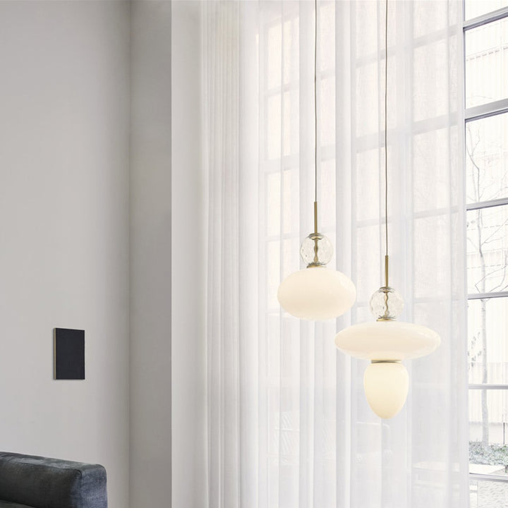 Rizzatto 43 - Nuura - Pendants - Satin Silver/Opal - HORNE