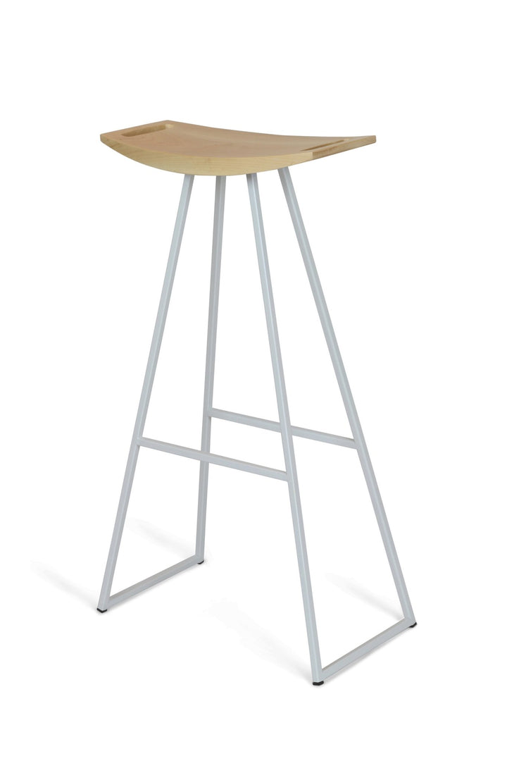Roberts Bar Stool - Tronk - Stools + Benches + Ottomans - Maple - White - HORNE