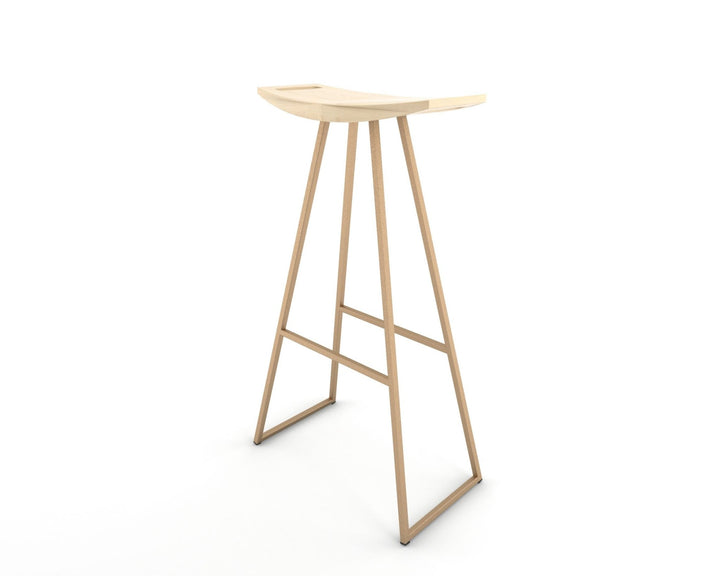 Roberts Bar Stool - Tronk - Stools + Benches + Ottomans - Maple - Rose Copper - HORNE