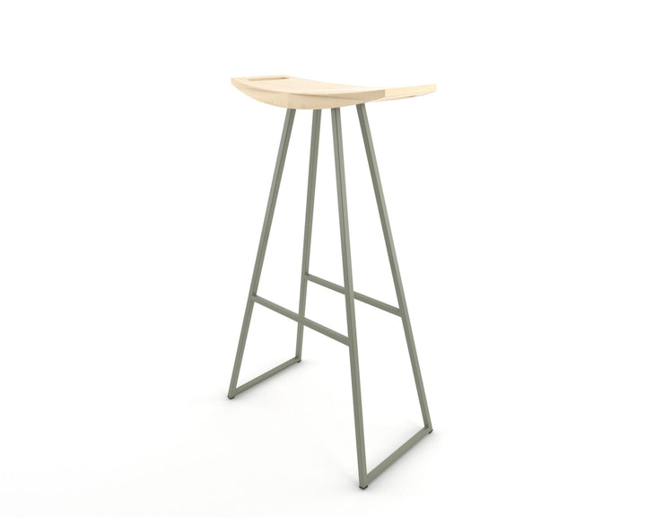 Roberts Bar Stool - Tronk - Stools + Benches + Ottomans - Maple - Prairie Green - HORNE