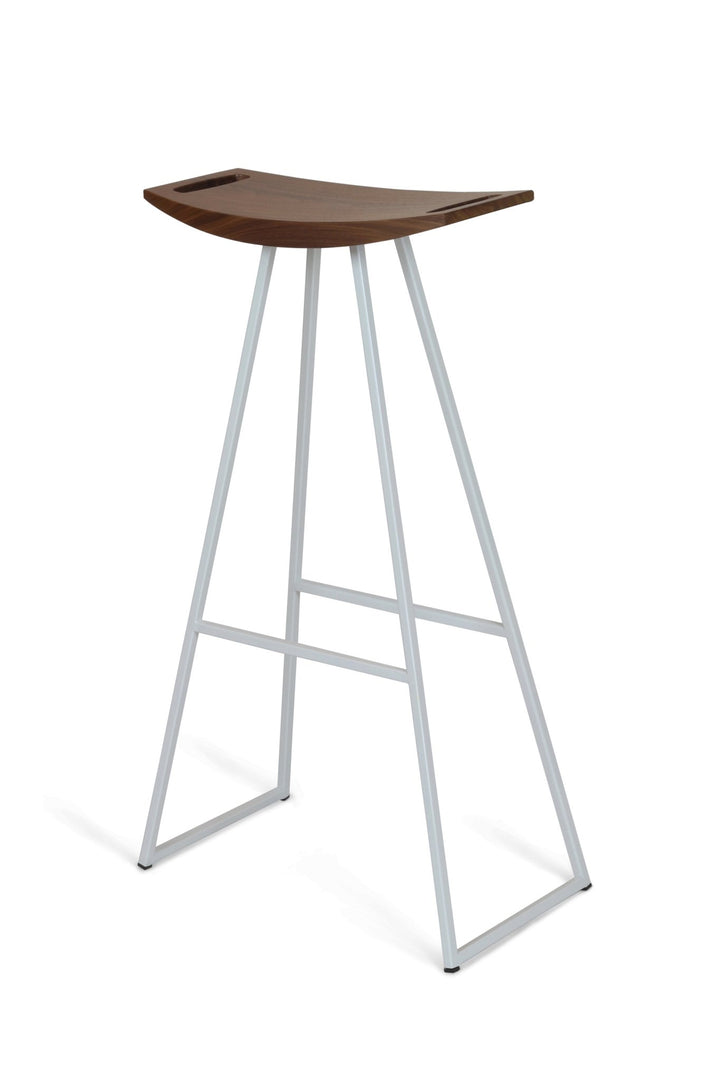 Roberts Bar Stool - Tronk - Stools + Benches + Ottomans - Walnut - White - HORNE