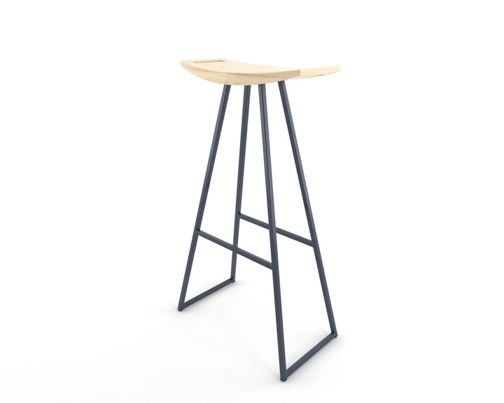 Roberts Bar Stool - Tronk - Stools + Benches + Ottomans - Maple - Navy - HORNE