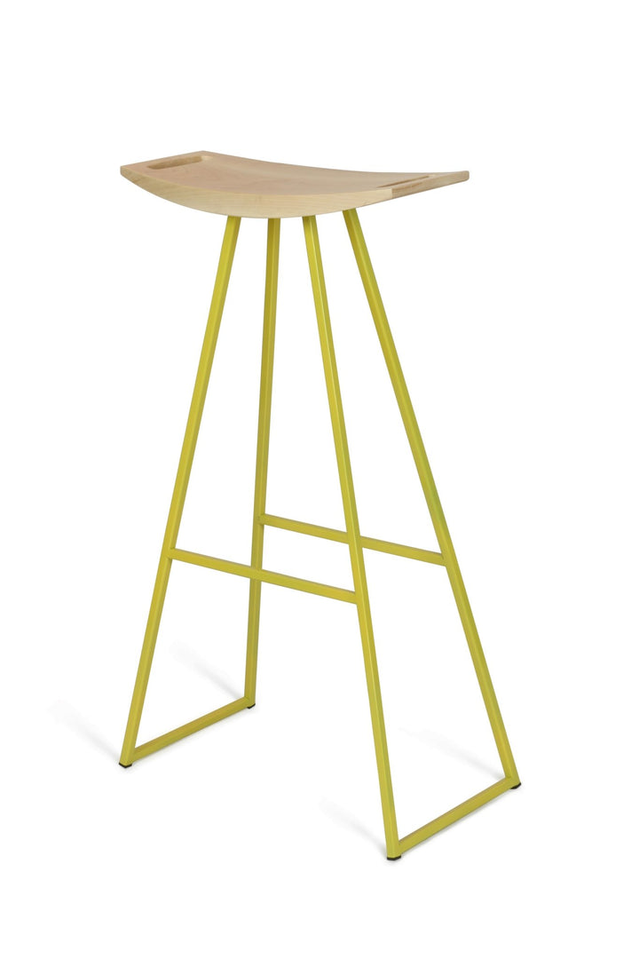 Roberts Bar Stool - Tronk - Stools + Benches + Ottomans - Maple - Yellow - HORNE