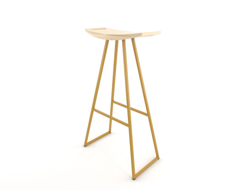 Roberts Bar Stool - Tronk - Stools + Benches + Ottomans - Walnut - Green - HORNE