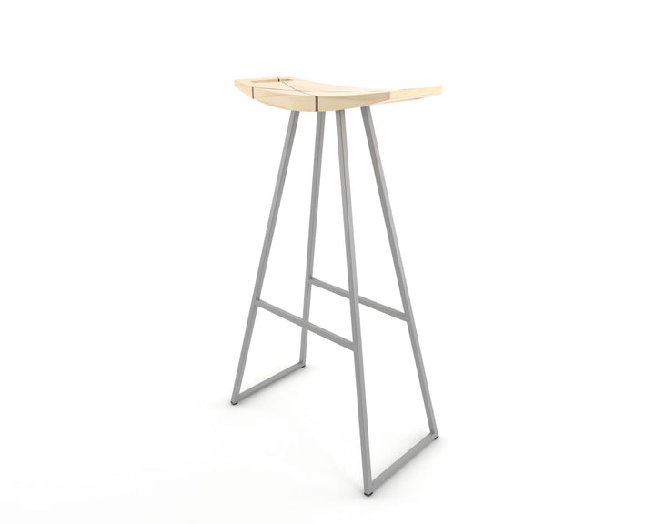 Roberts Bar Stool - Tronk - Stools + Benches + Ottomans - Maple with Walnut Inlay - Gray - HORNE