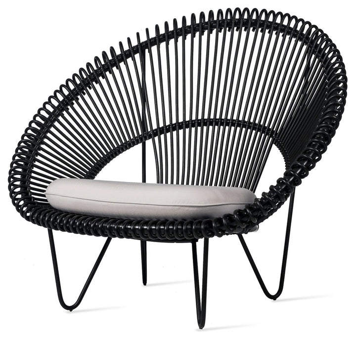 Roy Cocoon Chair - Vincent Sheppard - Outdoor Furniture - Black - Sunbrella Canvas - HORNE