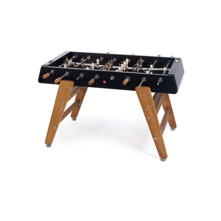 RS3 Indoor RS Barcelona Foosball Table - Iroko Wood Legs-black- - Games + Recreation - Inox - No Cover - HORNE