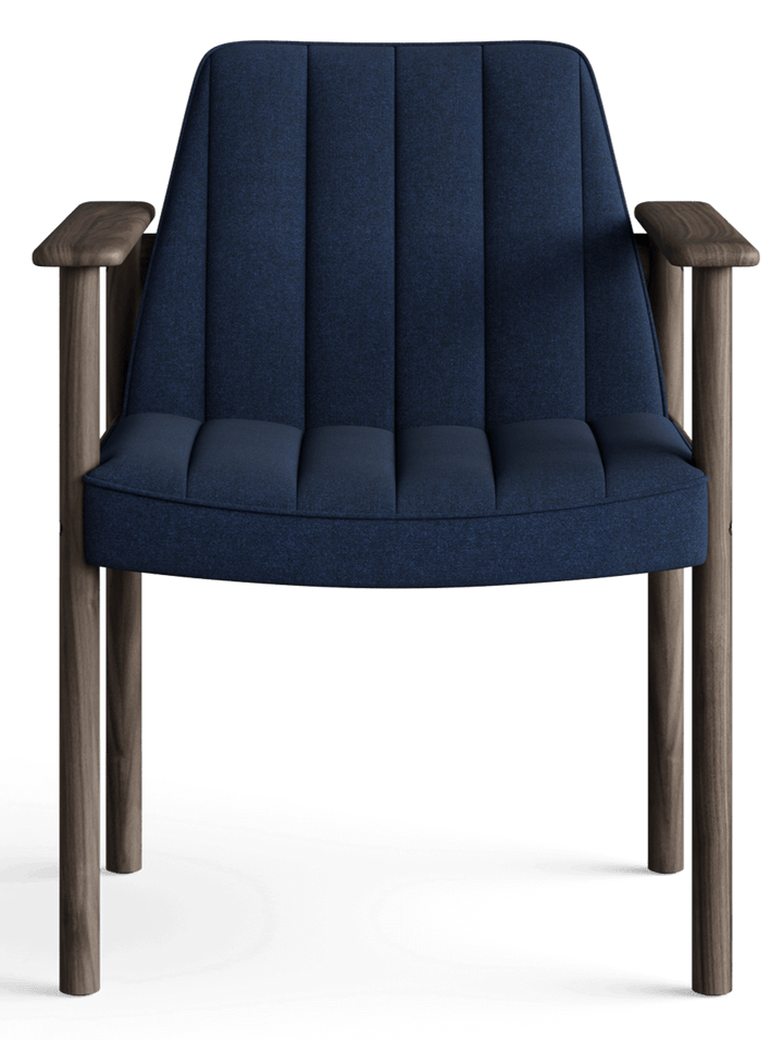 Ry Armchair - Eikund - Chairs - Textile Blackened Blue - Oiled Oak - HORNE