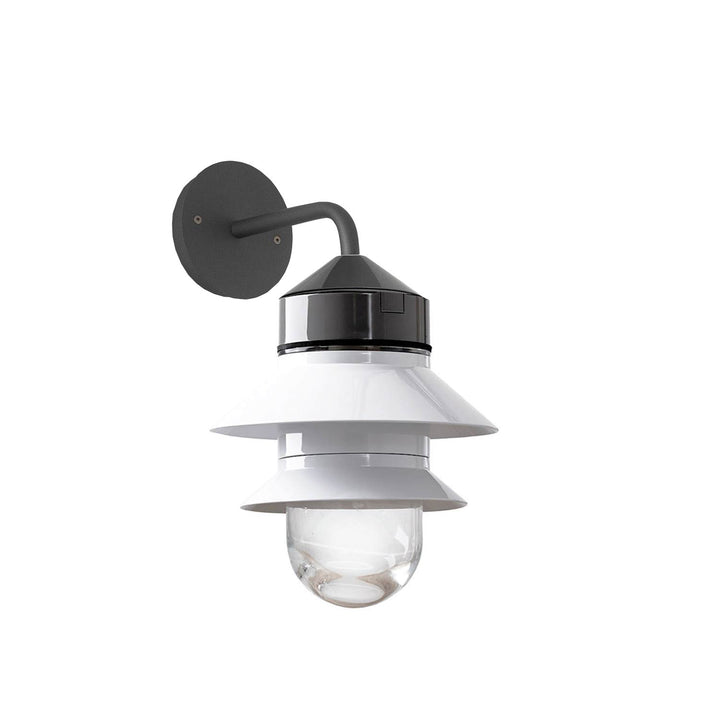 Santorini Outdoor Fixed Stem Wall Light - Marset - Outdoor Lights - White - HORNE
