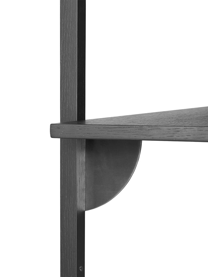 Sector Triple Wide - Ferm Living - Shelving - Natural Oak/Black Brass - HORNE