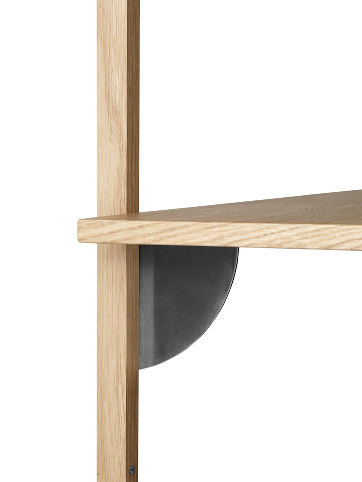 Sector Triple Wide - Ferm Living - Shelving - Natural Oak/Black Brass - HORNE