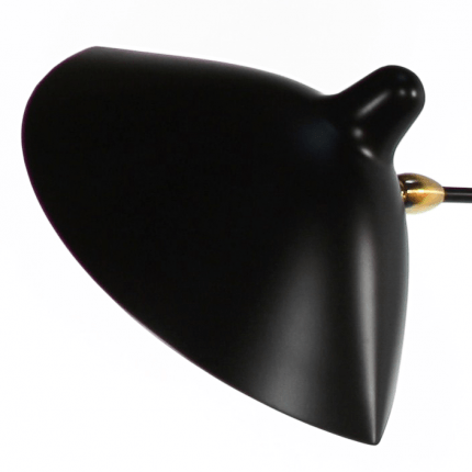 Serge Mouille 5 Still Angled Arm Spider Ceiling Lamp