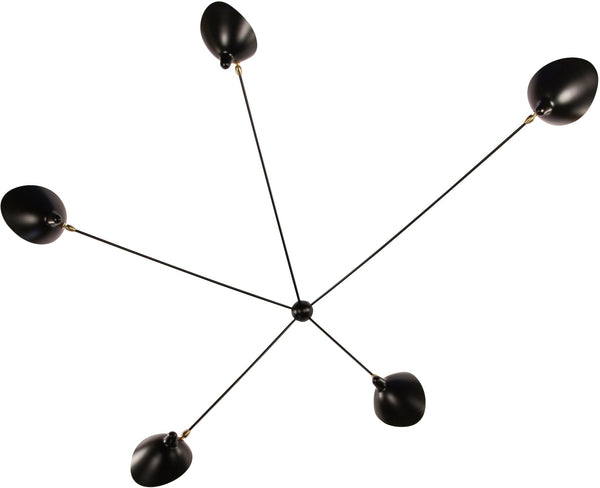 Serge Mouille 5-Still Arm Spider Wall Sconce